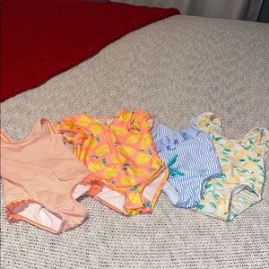 Lot of 4 Toddler swimsuits